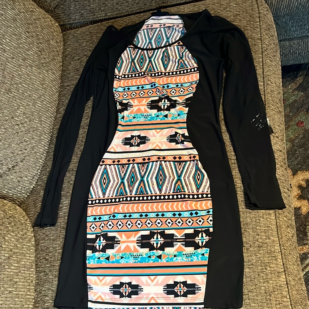 Tribal print women’s XL dress